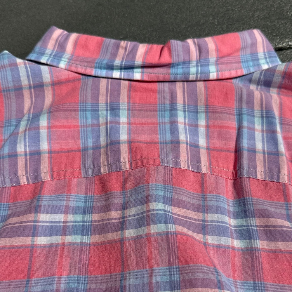 Faherty Men's Lightweight Plaid Shirt - Pink/Red and Blue - Picture 8 of 9